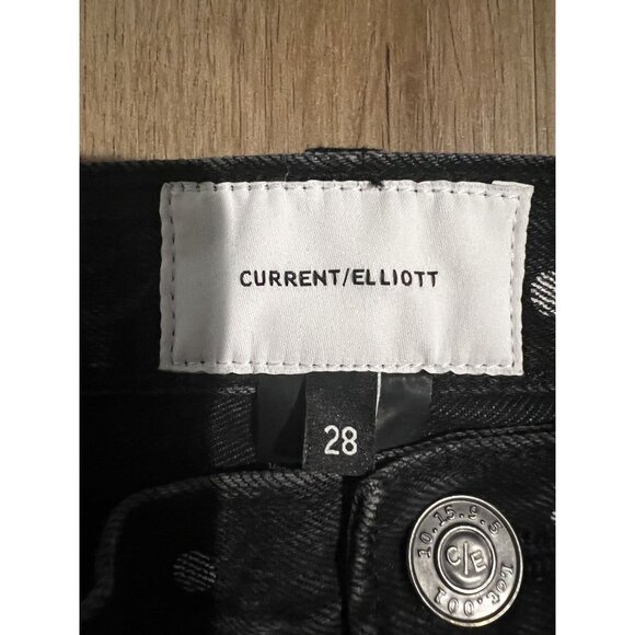 Current/Elliott Womens Blk Polka Dot High-Waisted Vintage Cropped Hem Jeans 28 - Picture 3 of 10